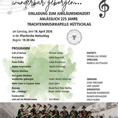 Jubiläumskonzert der TMK Hüttschlag