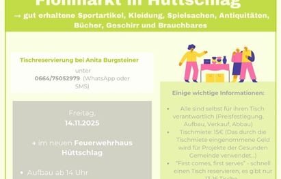 Flohmarkt in Hüttschlag
