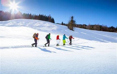 BERG-GESUND Schneeschuhwanderung zur Hirschgrubenalm