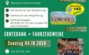 Ein Flyer für die Veranstaltung "Tag der Bergrettung" in Hüttschlag. Er zeigt Details zu den Aktivitäten am 3. und 4. Oktober 2026, einschließlich Kletter- und Demonstrationsangeboten.