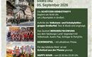 Ein Plakat für die Schützen Herbstparty in Großarl. Es enthält Informationen zu Veranstaltungen, Auftritten und Aktivitäten am 05. September 2026.