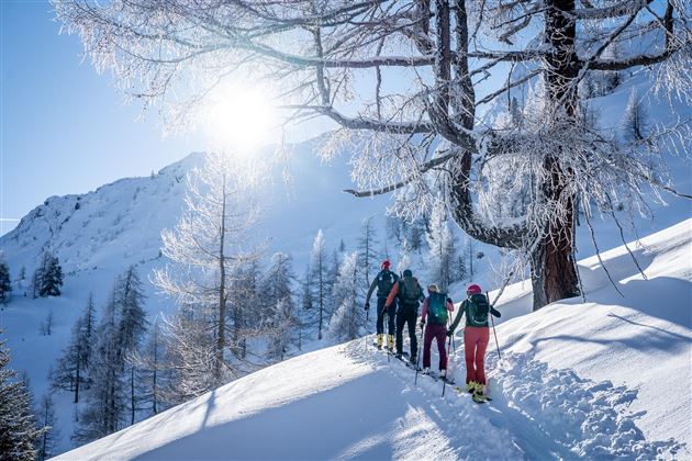 Tourengeher beim Aufstieg