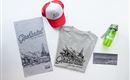 T-Shirt, Stirnband, Schlauchschal, Kappe und Trinkflasche mit Großarltal Logo. 