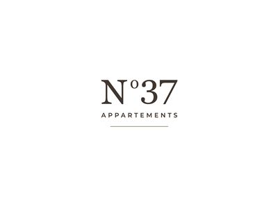A simple logo for "N°37 Appartements". The font is designed to be modern and elegant.