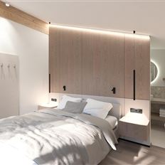 Apartment, separate toilet and shower/bathtub, facing the mountains