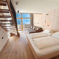 Family room, bath, toilet, facing the mountains