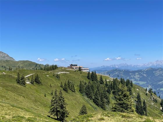 Blick auf die Bergstation Kieserlbahn